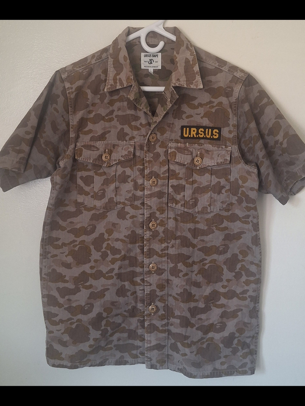 URSUS BAPE Camouflage Button-Up Shirt - Brown/Green